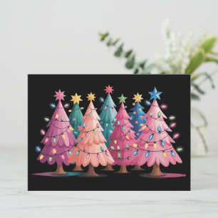 Cartes Pour Fêtes Annuelles Arbres de Noël Mignons Sapin de Noël