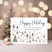 Cartes Pour Fêtes Annuelles Arbres de Noël modernes minimes