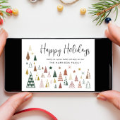 Cartes Pour Fêtes Annuelles Arbres de Noël modernes minimes