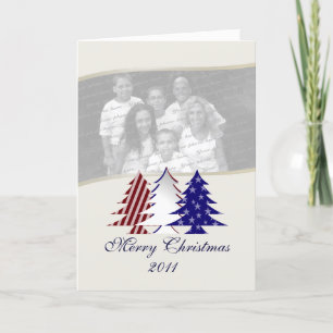 Cartes Pour Fêtes Annuelles Arbres de Noël patriotiques