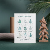Cartes Pour Fêtes Annuelles Arbres de Noël religieux Boho Minimal Scripture
