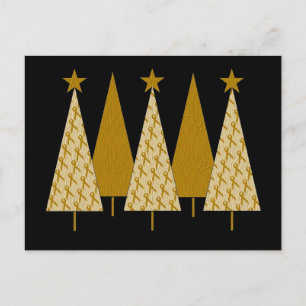 Cartes Pour Fêtes Annuelles Arbres de Noël - Ruban d'or