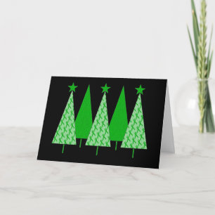 Cartes Pour Fêtes Annuelles Arbres de Noël - Ruban vert Cancer du rein