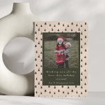 Cartes Pour Fêtes Annuelles Arbres de Noël verts rustiques Deux photos vertica<br><div class="desc">Forêt rustique arbres de Noël verts Deux photos Carte de vacances verticale</div>