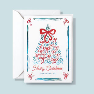 Cartes Pour Fêtes Annuelles Arbres de Noël vintage charmants et fantaisistes a