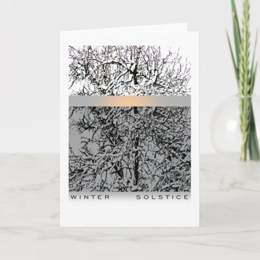 Cartes Pour Fêtes Annuelles Arbres de solstice d'hiver (Devant)
