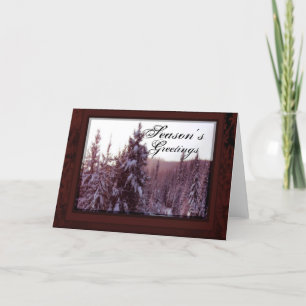 Cartes Pour Fêtes Annuelles arbres d'hiver