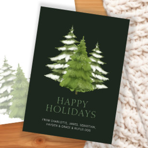 Cartes Pour Fêtes Annuelles Arbres en bois Thème Noël Personnalisé