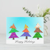 Cartes Pour Fêtes Annuelles Arbres et neige (Debout devant)