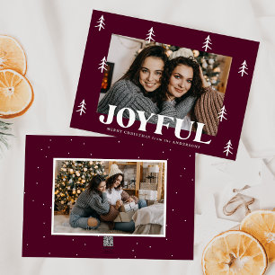 Cartes Pour Fêtes Annuelles Arbres Joyeux Merlot 2 Photo