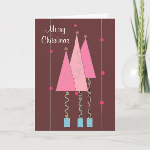 Cartes Pour Fêtes Annuelles Arbres lunatiques roses