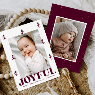 Cartes Pour Fêtes Annuelles Arbres Merlot Joyeux 2 Photo