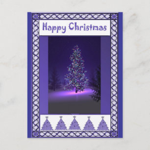 Cartes Pour Fêtes Annuelles Arbres pourpres