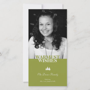 Cartes Pour Fêtes Annuelles Arbres verts élégante voeux de Noël