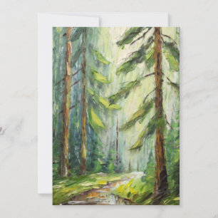 Cartes Pour Fêtes Annuelles Arbres verts Nature paisible