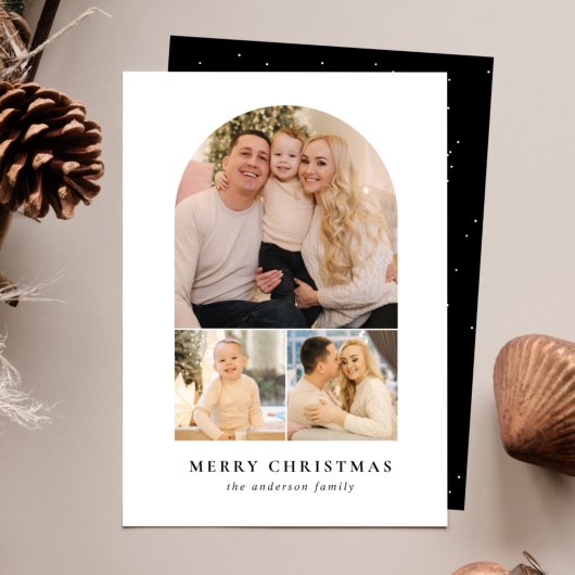 Cartes Pour Fêtes Annuelles Arc 3 photo minimaliste