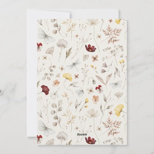 Cartes Pour Fêtes Annuelles Arc Boho Script Simple Heureux (Dos)