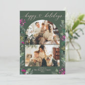 Cartes Pour Fêtes Annuelles Arc botanique rose rustique 2 Photo (Debout devant)