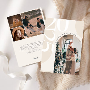 Cartes Pour Fêtes Annuelles Arc de Bonne Année Élégant Photo Unique 2027