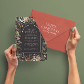 Cartes Pour Fêtes Annuelles Arc de Noël aquarelle botanique Noël Holi