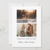 Cartes Pour Fêtes Annuelles Arc de Noël rouge moderne en bonnets (Dos)