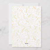 Cartes Pour Fêtes Annuelles Arc de verdure doré Navy chic photo de script (Dos)