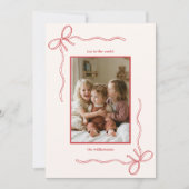 Cartes Pour Fêtes Annuelles Arc-en-ciel à main levée Noël Famille Photo Joie R (Devant)