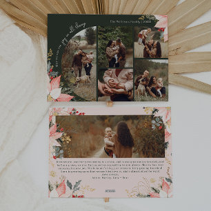 Cartes Pour Fêtes Annuelles Arc Floral D'Hiver Joie Dans Toutes Les Choses Six