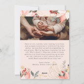 Cartes Pour Fêtes Annuelles Arc Floral d'hiver Joyeux Quatre photos Noël (Dos)