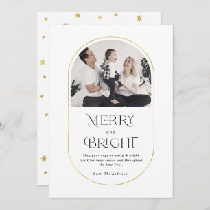 Cartes Pour Fêtes Annuelles Arc minimaliste simple Famille de Noël moderne