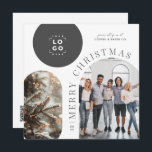 Cartes Pour Fêtes Annuelles Arc moderne affaires photo Noël<br><div class="desc">Graphique minimaliste moderne abstrait de forme photo saisons saluant Noël carte de vacances d'entreprise. Audacieux sur la conception des tendances. Une partie d'une collection de vacances.</div>