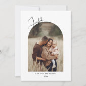 Cartes Pour Fêtes Annuelles Arc moderne Boho Joyeux Deux photos (Devant)