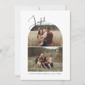 Cartes Pour Fêtes Annuelles Arc moderne Boho Joyeux Deux photos (Devant)