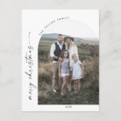 Cartes Pour Fêtes Annuelles Arc moderne Boho Noël photo année d'examen (Devant)