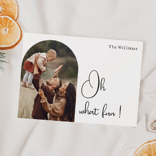 Cartes Pour Fêtes Annuelles Arc moderne Boho Oh Quel plaisir une photo