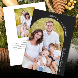 Cartes Pour Fêtes Annuelles Arc moderne élégant 2 Photo Noël