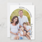 Cartes Pour Fêtes Annuelles Arc moderne élégant photo Noël (Devant)