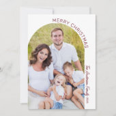 Cartes Pour Fêtes Annuelles Arc moderne élégant photo Noël (Devant)