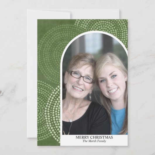 Cartes Pour Fêtes Annuelles Arc moderne photo Joyeux Noël Cercles Abstraits (Devant)