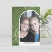 Cartes Pour Fêtes Annuelles Arc moderne photo Joyeux Noël Cercles Abstraits (Debout devant)