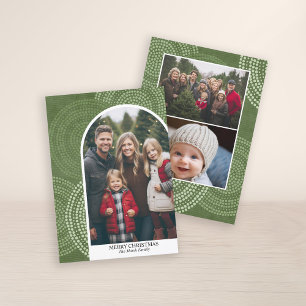 Cartes Pour Fêtes Annuelles Arc moderne photo Joyeux Noël Cercles Abstraits