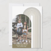 Cartes Pour Fêtes Annuelles Arc moderne photo - Zones or Noël (Devant)