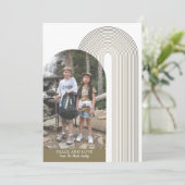 Cartes Pour Fêtes Annuelles Arc moderne photo - Zones or Noël (Debout devant)