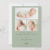 Cartes Pour Fêtes Annuelles Arc vert & Bow Élégant Script Multi Photo (Dos)