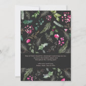 Cartes Pour Fêtes Annuelles Arc vert rose foncé Chic Arc Photo Noël (Dos)