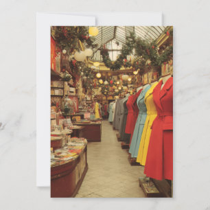 Cartes Pour Fêtes Annuelles Arcade de mode de Noël vintage