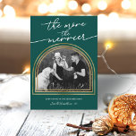 Cartes Pour Fêtes Annuelles Arch Frame Christmas Pregnancy Announcement<br><div class="desc">Lovely arched-themed photo Christmas card. Easy to personalize with your details. Please get in touch with me via chat if you have questions about the artwork or need customization. PLEASE NOTE: For assistance on orders,  shipping,  product information,  etc.,  contact Zazzle Customer Care directly https://help.zazzle.com/hc/en-us/articles/221463567-How-Do-I-Contact-Zazzle-Customer-Support-.</div>