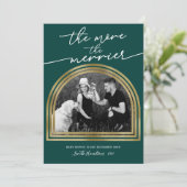 Cartes Pour Fêtes Annuelles Arch Frame Christmas Pregnancy Announcement  (Debout devant)