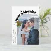 Cartes Pour Fêtes Annuelles Arch moderne Joyeux & Mariage de Noël marié (Debout devant)