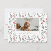 Cartes Pour Fêtes Annuelles Arch Winter Botaniques Photo Noël (Dos)